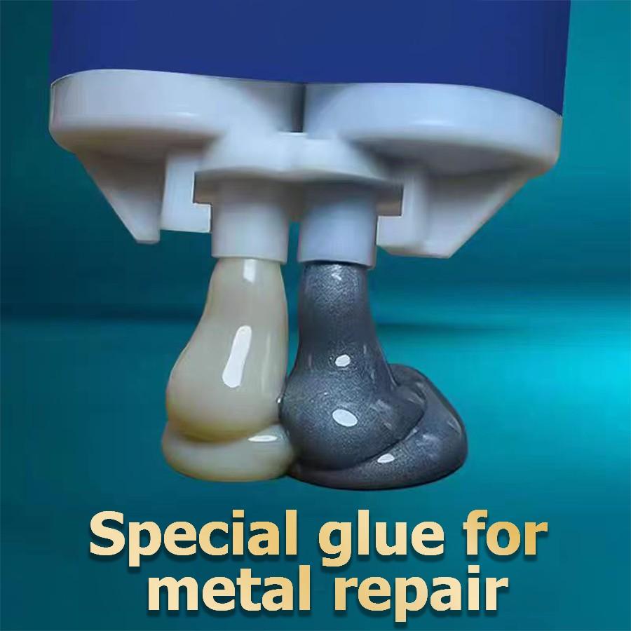 Enhanced Casting Glue, Metal Repair Glue, Casting Repair Glue, High Temperature Resistant Liquid Metal Welding Filler for Metal Casting Defects, New Semi AB Glue