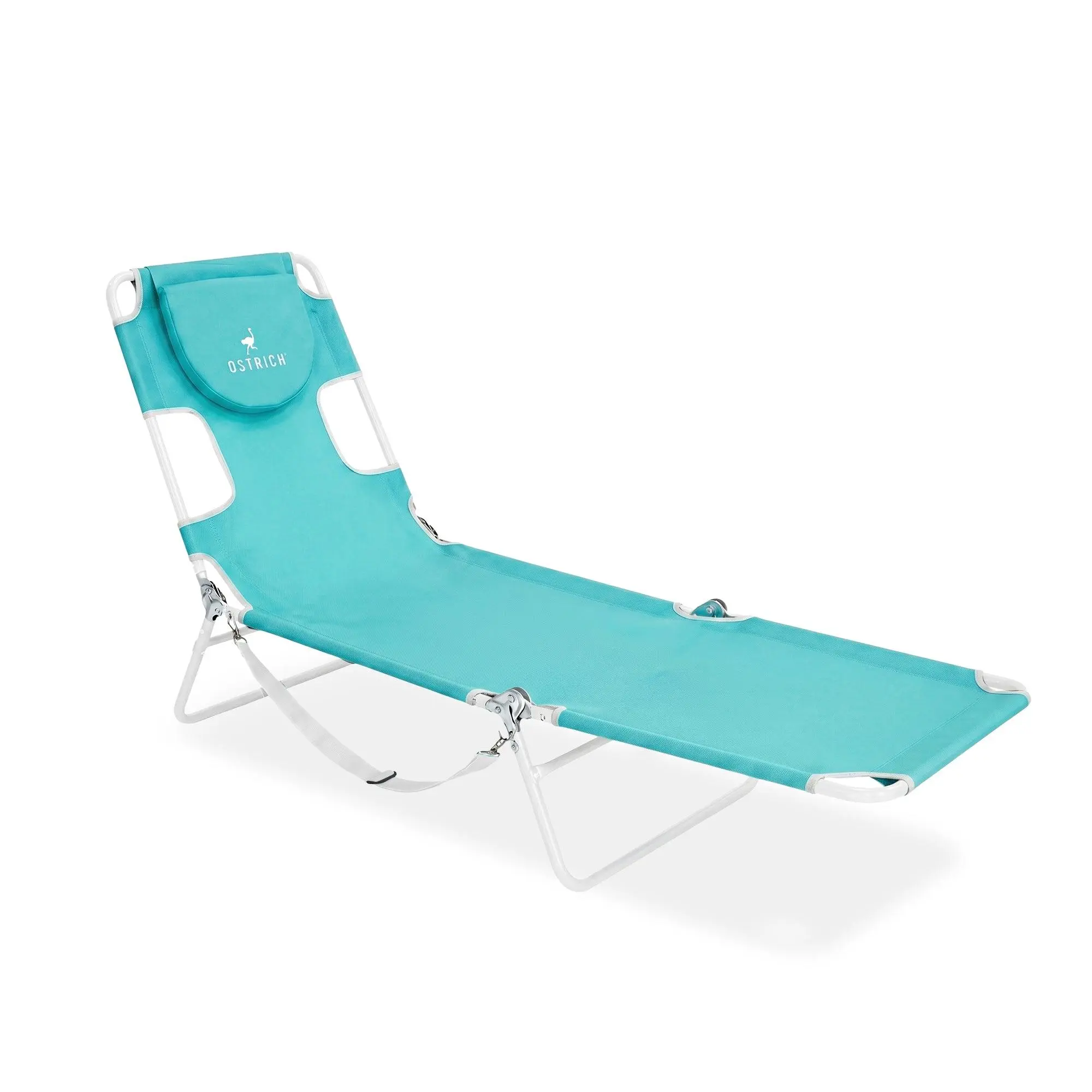 Ostrich The Original Chaise Lounge, Facedown Beach Pool Tanning Chair, Aqua Ostrich The Original Chaise Lounge, Facedown Beach Pool Tanning Chair, Aqua