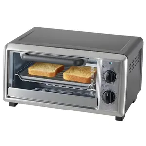 Compact Toaster Oven Countertop 10.6Quart, Space-Saving Small Oven with 1000W Power, Bake/Toast/Broil Functions, 30-Min Timer & Stay On, 212-400°F Adjustable Temp, Includes Pan & Rack – Ideal for RV, Dorm, or Small Kitchen (15”D x 8”W x 11”H)