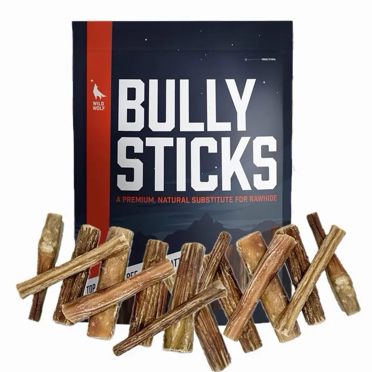 4-inch Bully Sticks (8 oz./~12-15 Sticks) Healthy, All-Natural, Long-Lasting Dog Chew Bones - Low Odor - Mixed Thickness - Lab-Tested, Hand-Inspected and Packed with Love in The USA
