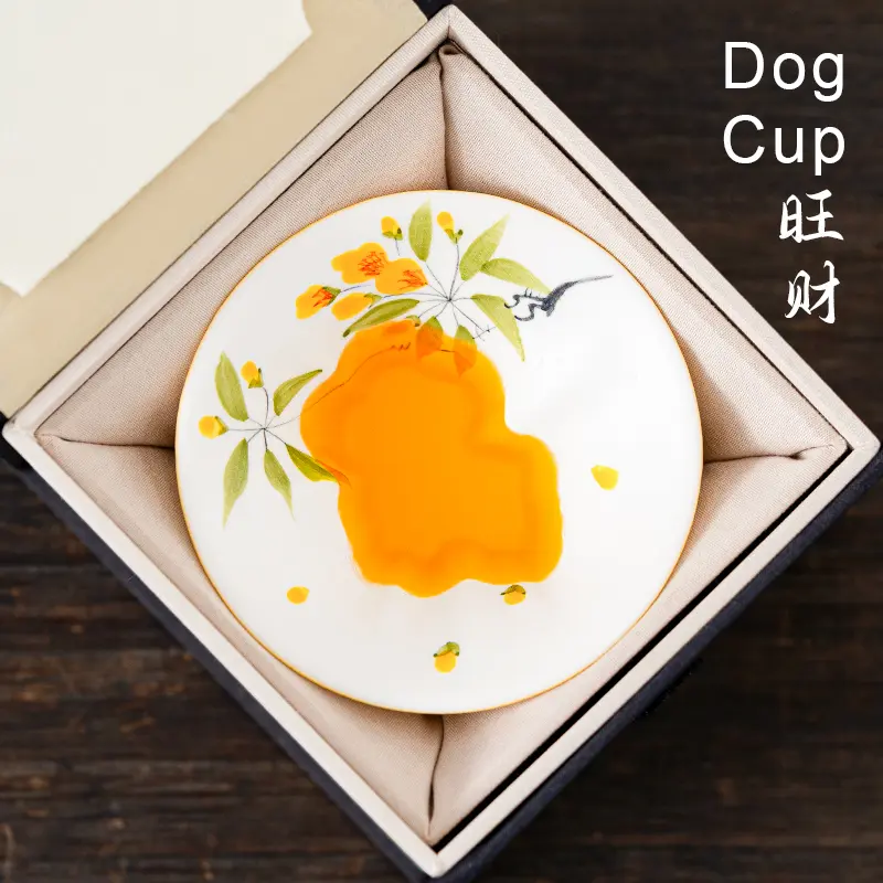 Hand-Painted Kitten Ceramic Tea Cup, Luxury Individual Teacup, Creative Personal Drinking Bowl for Tea Lovers