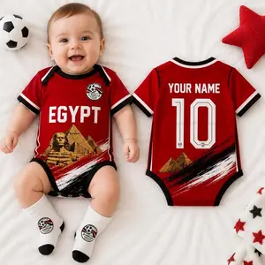 Egypt Baby Jersey, Custom Soccer Onesie, Personalized Football Bodysuit, World Soccer Baby Suit, Egypt Infant Outfit, Personalized Name Gift CGO