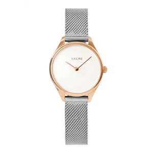 Mini Lune - Rose Gold - Stainless Steel Mesh