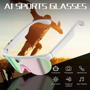 AIMB G5 Smart Glasses 8MP Camera 1200P Video Recording with Translation Function Outdoor Sports Headset for Cycling Running Hiking