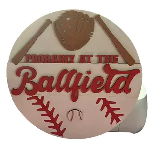 Baseball Round Door Sign