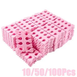 10/50/100PCS Sponge Toe Separators Non-Slip Foot Spa/Pedicure Spacers, Prevent Toe Sticking, Soft Comfort & Hygienic Easy Clean Ideal for Professional Nail Salon Care & Home Pedicure