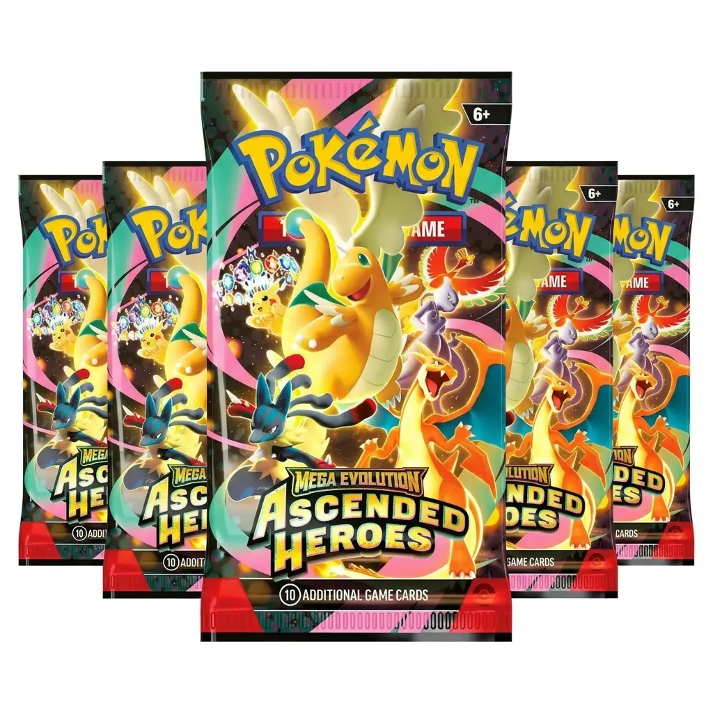 Five Pokemon Ascended Heroes Booster Packs | Rip & Ship