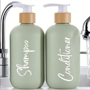 Elegant Bathroom Accessories Set, Fashion Design Liquid Soap Dispenser, Shampoo Dispenser, Perfect for Storing Lotion, Wall Mounted, 2 Piece Kit