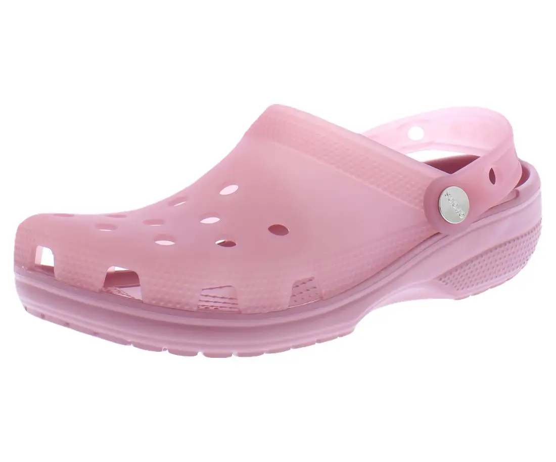 Crocs Classic Frosted Backstrap Clog Unisex Sports Footwear - Pink Walking Shoes