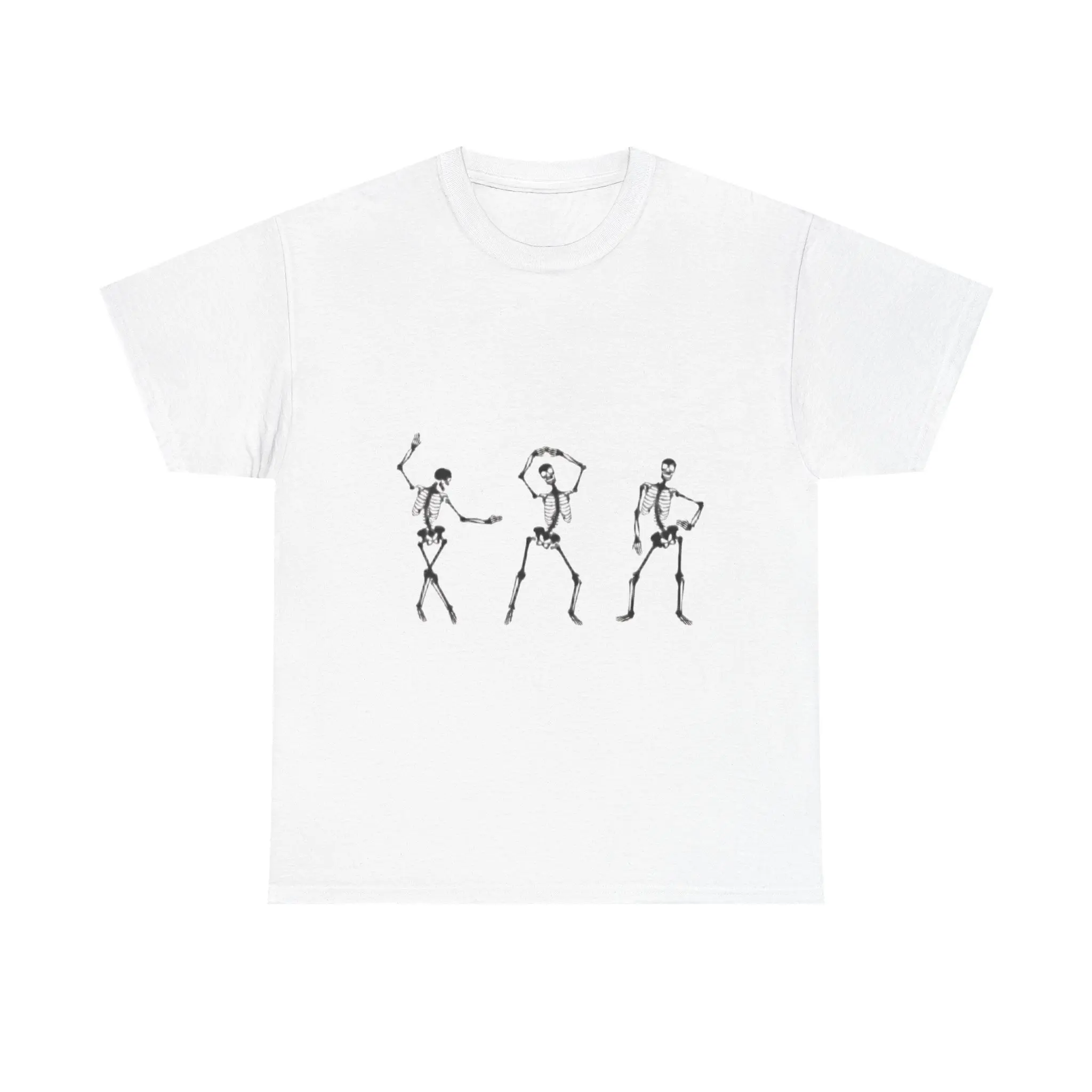 Skeleton Dance Unisex Heavy Cotton Tee, Halloween Shirt, Funny Graphic Tee, Gift for Dancers, Party T-Shirt