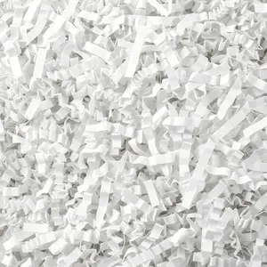 5OZ White Crinkle Cut Paper Shred Filler Easter Grass Basket Filler Packing Cushion Stuffing for Gift Baskets Christmas Wedding Birthday Bridesmaid Gifts Craft