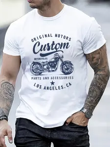 Short-Sleeved Round Neck T-Shirt for Men with Uniq