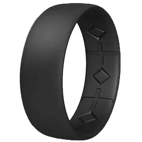Men's Silicone Ring, Hypoallergenic Ring, Minimalist Ring for Men, Fashion Rings, Finger Rings, Trendy All-match & Exquisite Sport Jewelry for Birthday Gift