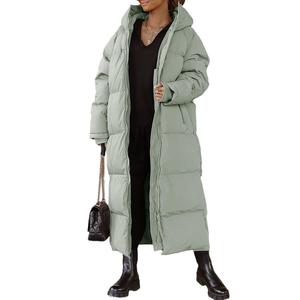 PiePieBuy Women's Winter Long Quilted Puffer Coat - Hooded Maxi-Length, Long-Sleeve Casual Chic Outerwear Clothes for Women