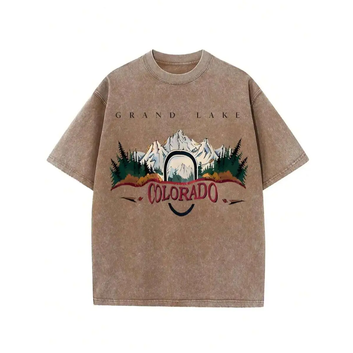 Men's Streetwear Graphic T-Shirt in Soft 100% Cotton, Casual Loose Fit Top with Drop Shoulders, Basic Fashion for Daily Wear, Tops, Easter, Round Neck