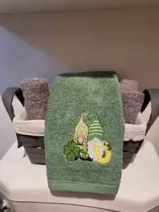 St Patrick's Gnome couple towel