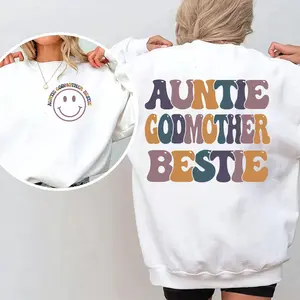 Auntie Godmother Bestie Sweatshirt, Auntie Shirt, Godmama Sweater, Funny Godparent Sweater, Aunt God Mother Gift, Aunt Gift, Godmother Gifts