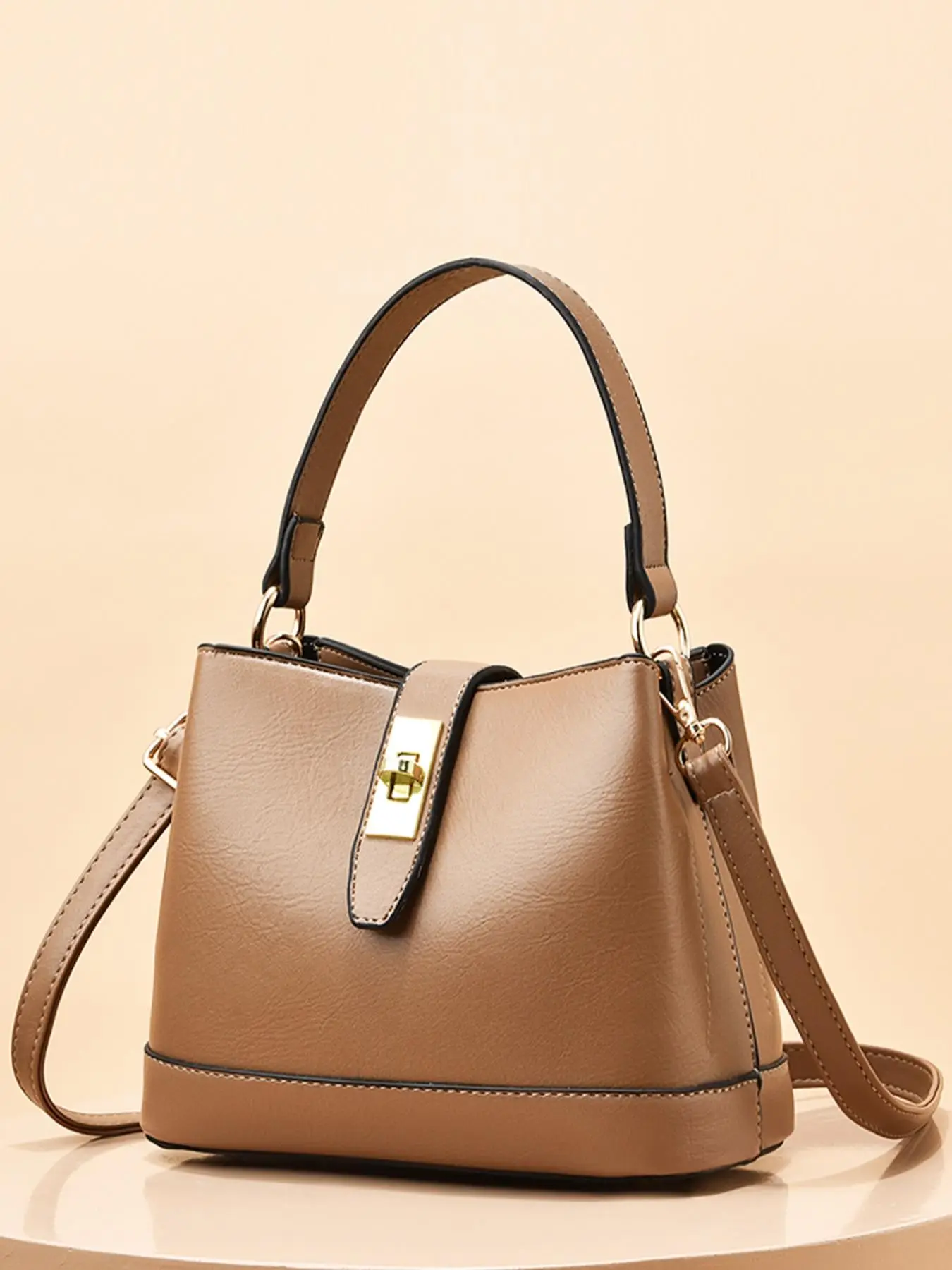 Women's Solid Color Zipper Handbag, Pu Leather Crossbody Bag, Casual Adjustable Strap Satchel for Daily Used