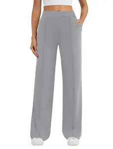 DLOODA Womens Dress Work Pants Business Casual Slacks Stretchy Wide Leg Trousers with Pockets High Waist Pull On