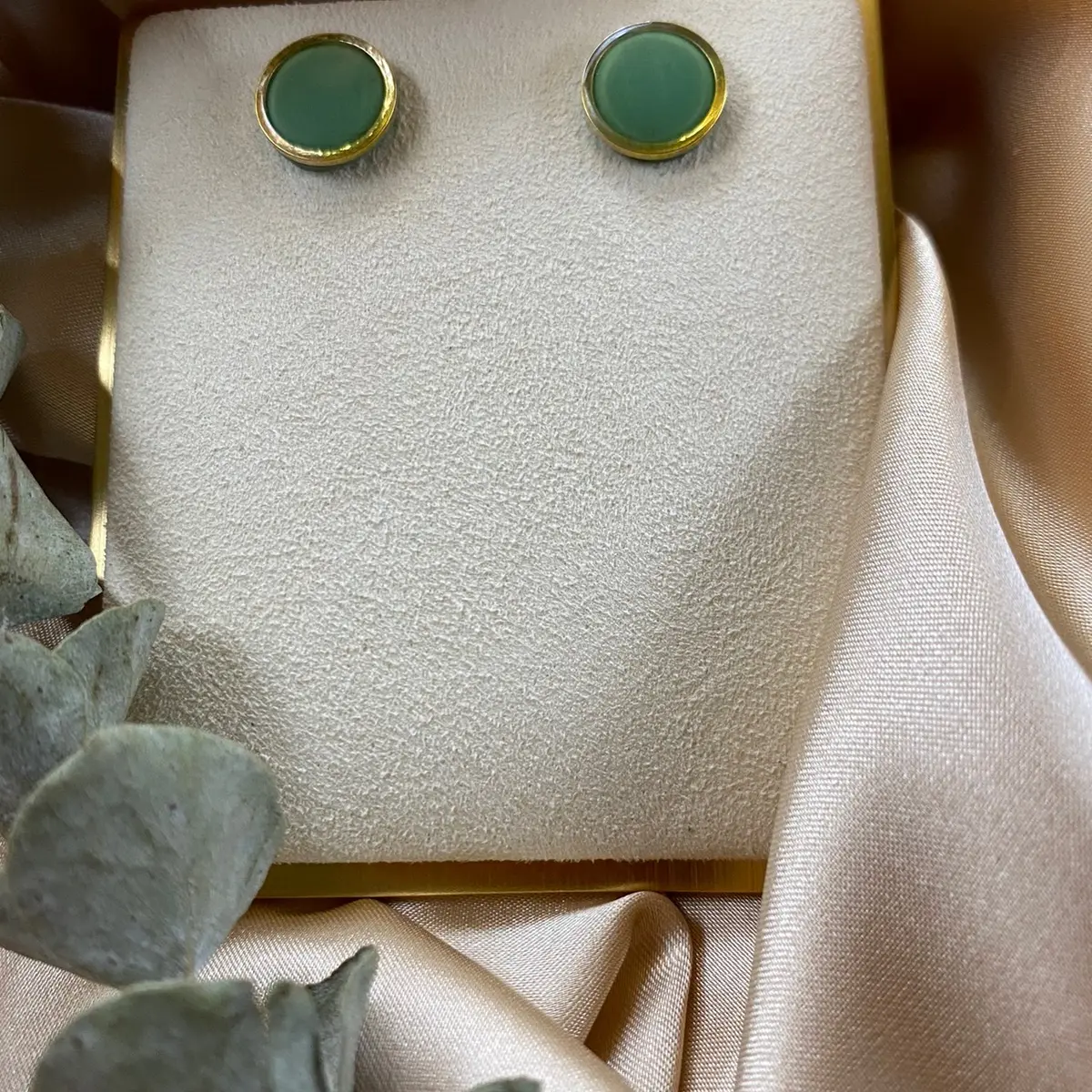 Deep Teal Stud Earrings for Women - Fashion Accessory