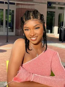 14 Inch Short Box Braided Wigs for Women, Gorgeous Fluffy Wigs without Bangs, Synthetic Braided Lace Wigs for Party, Daily Use, Snatched Wig