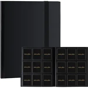 Card Binder 9 Pocket Storage 360 Card Binder,Trading Card Binder Senior and Sturdy Side-Loading Album,Intended For YuGiOh,MTG, TCG,Game Cards & Baseball Card Binde,(Black)