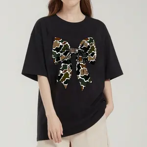 Camo Coquette Bow Duck Hunt Duck Hunting for Men Women T-Shirt Women's Summer Vacation Comfort Soft Crew Neck Tee Tops