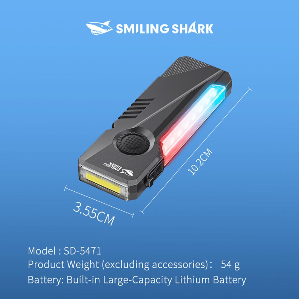 SmilingShark Compact Portable USB Rechargeable LED Flashlight - SD-5471, 650mAh, Small Form, Magnetic Base, 6 Modes, Type-C Charging, Outdoor Camping & Hiking Emergency Light, Portable Flashlight, Usb Rechargeable Flashlight