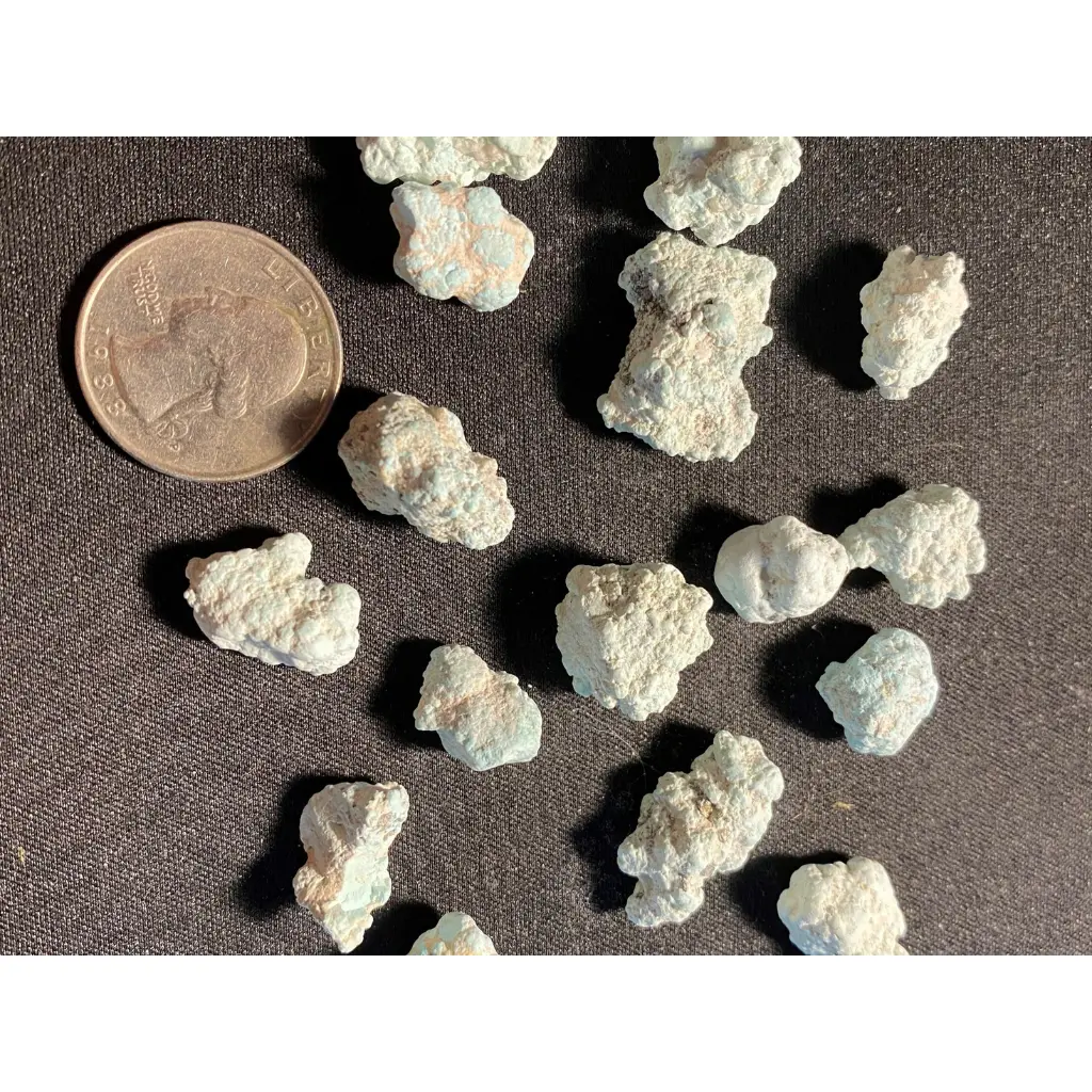 Arizona Natural Turquoise with Pyrite - Kit of 5 pieces - Chalky, Hand-Dug