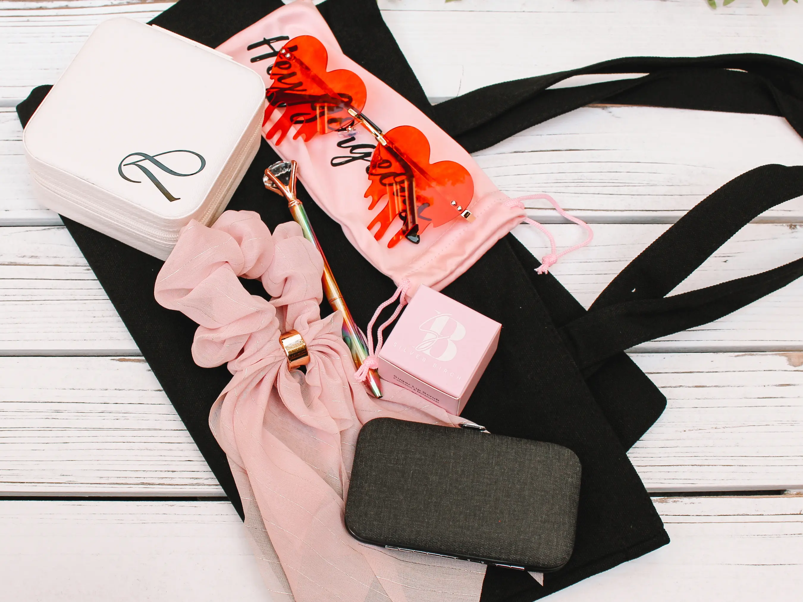 Personalized Bridesmaid Tote BLACK
