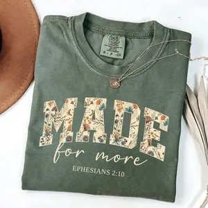 Comfort Colors Bible Verse Shirt, Love and Grace Christian T-Shirt, Cute Jesus Graphic Tee for Women, Faith Based Religious Unisex Gift