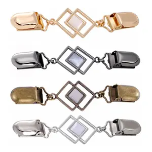 SleekHush Vintage Cat Eye Stone Sweater Clip Classic Retro Shawl Cardigan Clip Dress Waist Buckle for Women in Gold Silver Black Bronze