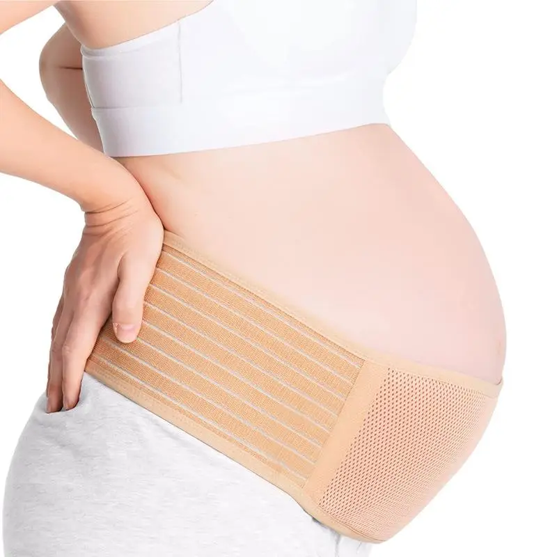 Maternity Belt, Pregnancy Belly Band Abdominal Binder, Three-dimensional Breathable Net, 360 Ergonomic Support Back Brace, Soft Lightweight and Breath