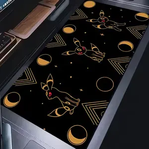 [Sale Up To 50%] Umbreon Celestial Minimal Line Art Desk Mat Dark Aesthetic