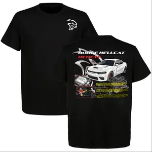 Dodge Hellcat Redeye Graphic Tee – Black and White Unisex Shirt