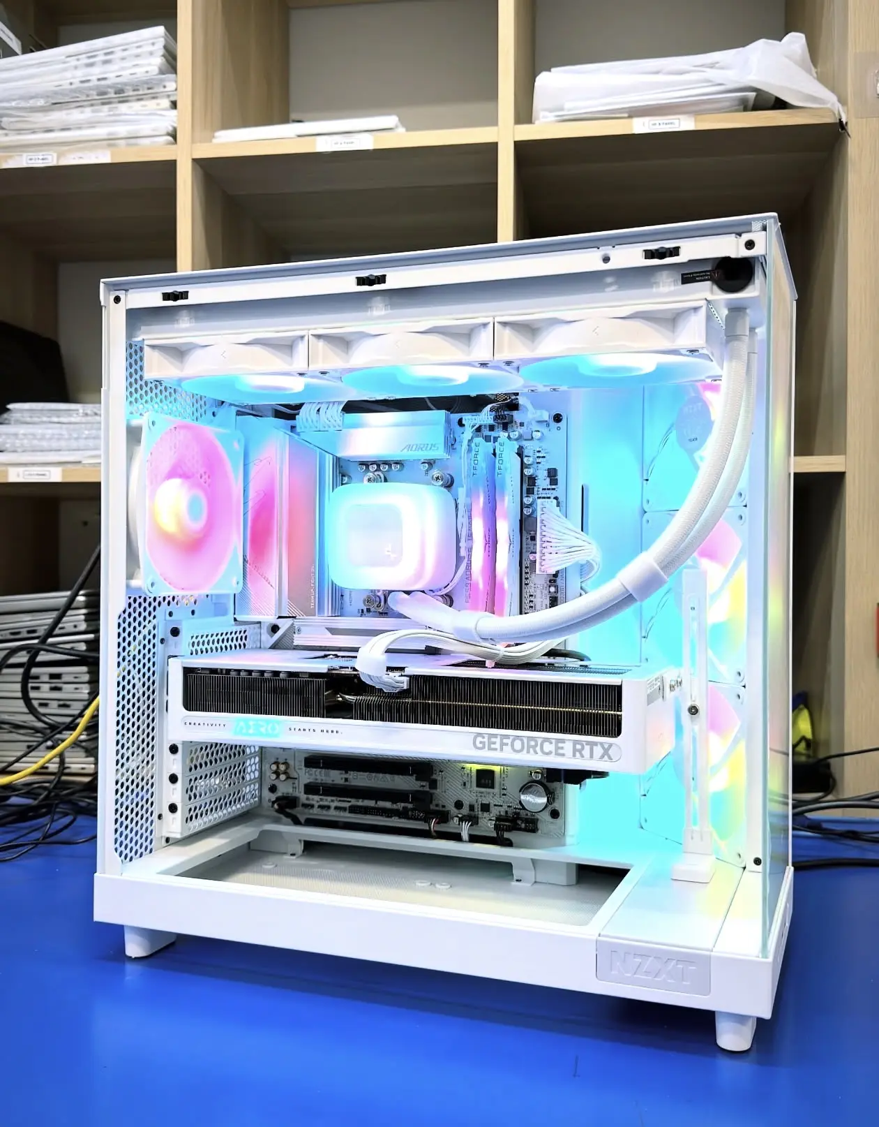 NZXT H6 Flow RGB White Gaming PC Build featuring AMD 7800X3D + RTX 5070 graphics card!