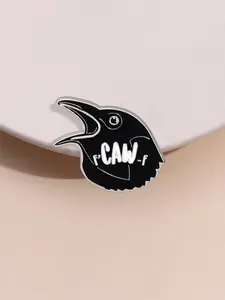 Bird Design Brooch Pin Clip, Fashionable Letter Pattern Enamel Pin for Backpacks & Clothing, Trendy All-match & Exquisite Brooch for Birthday Gift, Rooster Hat Pin