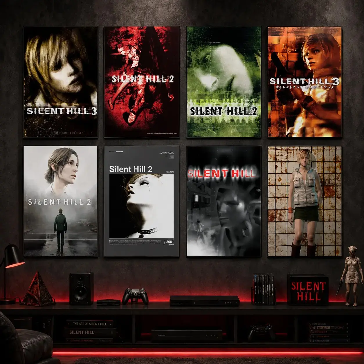 Horror Game Unframed Poster Dark Thriller Wall Art for Bedroom Living Room Game Room