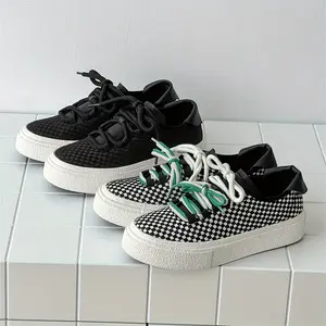 Four Seasons Niche Breathable Flying Surface Vulcanized Shoes Skateboard Shoes West Coast hip hop Men's fashion trend sneakers casual shoes Boy Runner Training Athletic Footwear Trainer Black Running Closed Bedroom