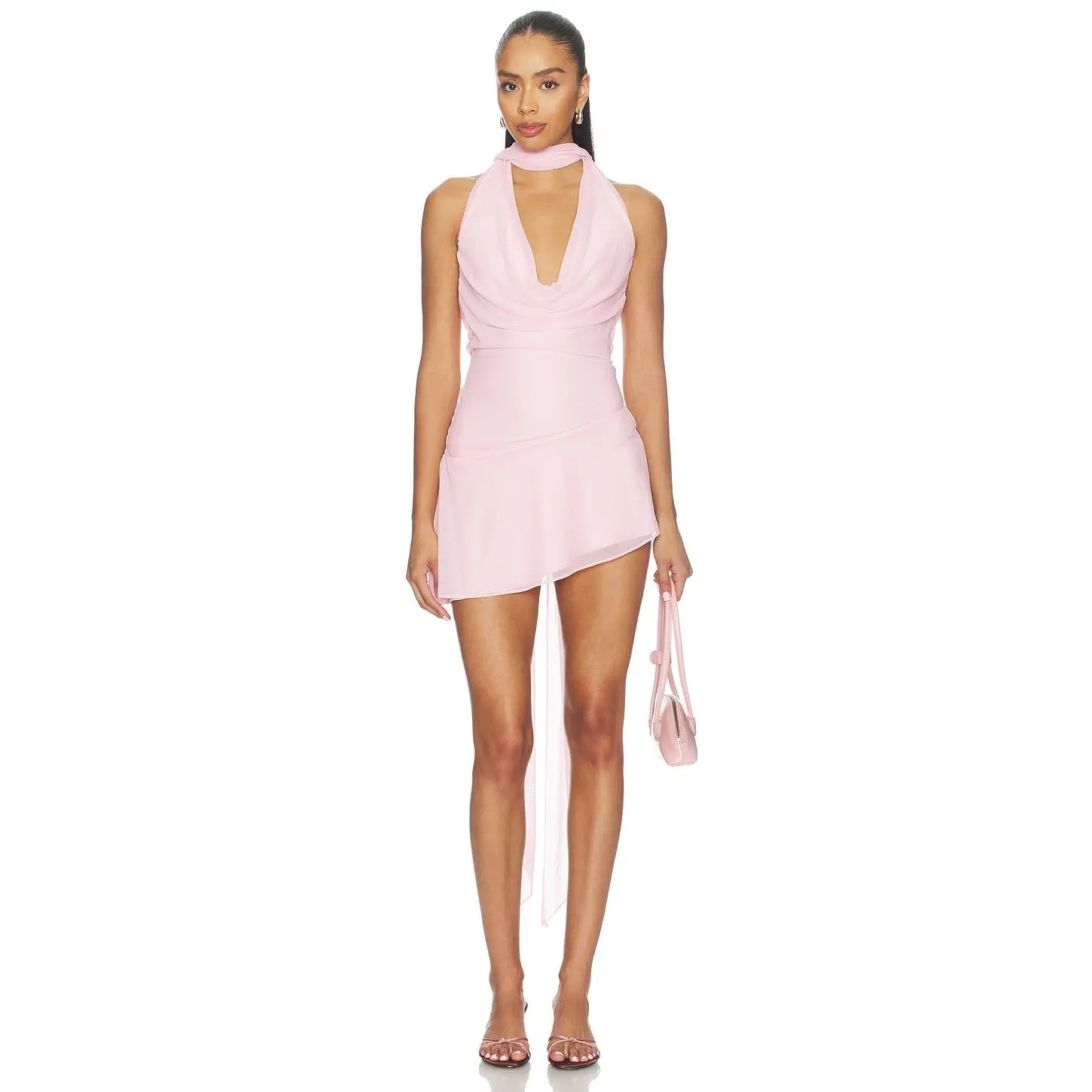 MAJORELLE Isolde Mini Dress in Baby Pink