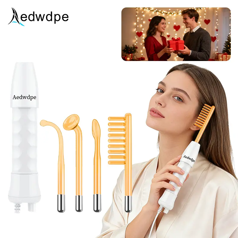 Portable High-Frequency Facial Device, High-Frequency Skin Stick Device, Portable Skincare Tool, Ideal for Home Use, High-Frequency Wand, Facial Beauty Instrument