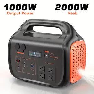 Portable Power Station Explorer 1000, 1024Wh Backup Lithium Battery, Solar Generator for Outdoors Camping Travel Hunting Blackout (Solar Panel Optional)