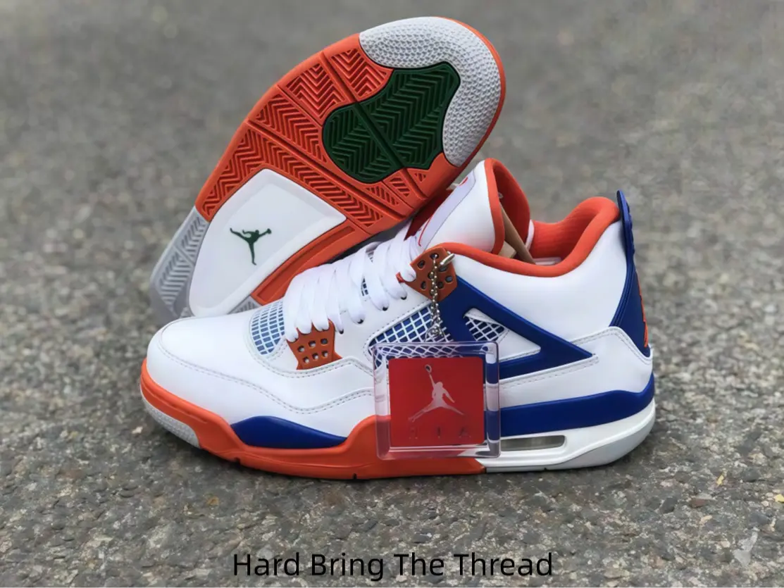 Classic Basketball-Inspired Sneakers With A White Base, Blue Overlay Details, And Orange Rubber Outsole — Built For Comfort And Style Whether You’re Hitting The Streets Or The Court