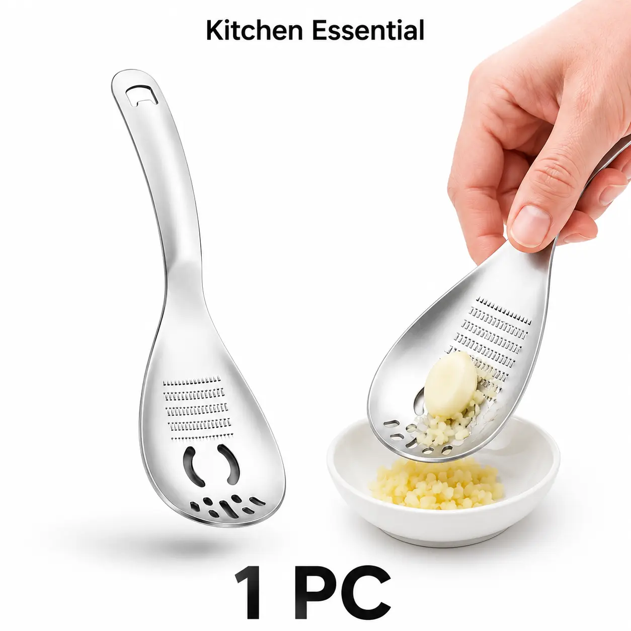 Stainless Steel Baby Food Masher Strainer Spoon - 1-Piece Home Supplies Puree Maker, Essential for Homemade Puree, All Seasons Baby Feeding & Kitchen Prep Tool for Fruit, Vegetable, Potato Mash, One Piece, High Efficiency