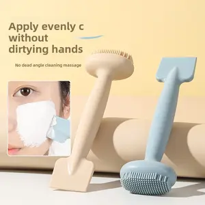 Facial Treatment Brush - Household Integrated Double-Head Silicone Clay Mask Application Tool for Skincare and Comfort
