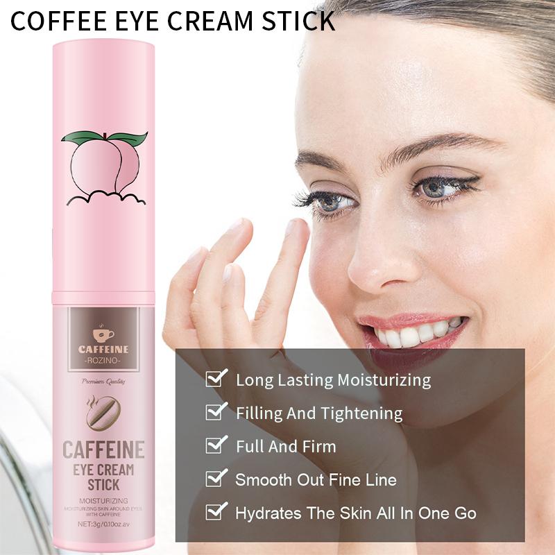 [4 sticks in 1]ROZINO Caffeine Eye Cream Stick - Moisturizing Hydration for All Skin Types, Compact & Convenient Eye Area Care