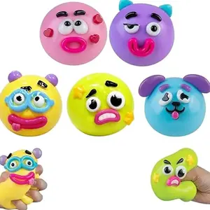 Brand new Smushers soft, cute toys—fun faces with a quirky dog design; squishy, moldable for multi-sensory stress relief and anxiety reduction; made from safe gummy materials; portable sensory stress-relief party favors.