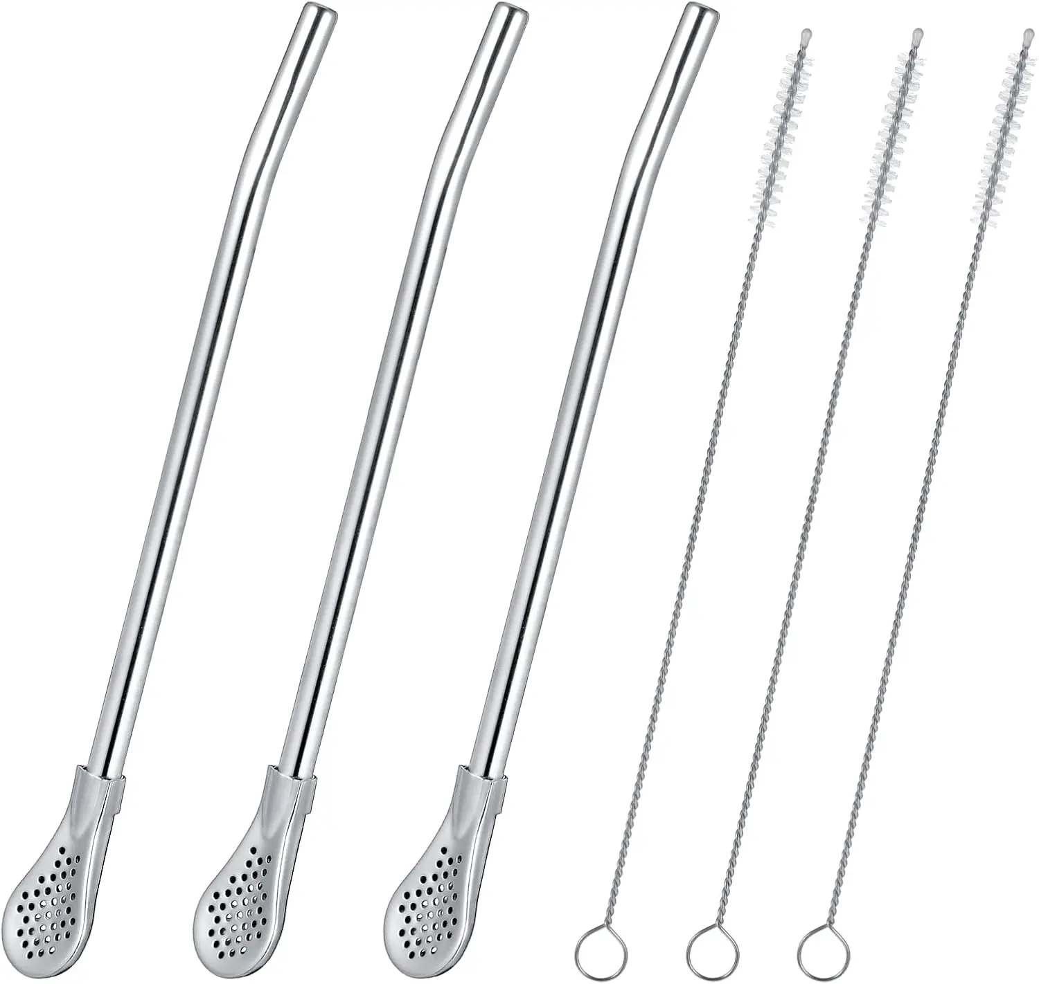 Reusable 2-in-1 Metal Straw with Spoon & Filter, Stainless Steel Drinking Straw for Coffee, Bubble Tea, Juice & Smoothies, Food-Grade Portable Eco Straw for Home & Travel