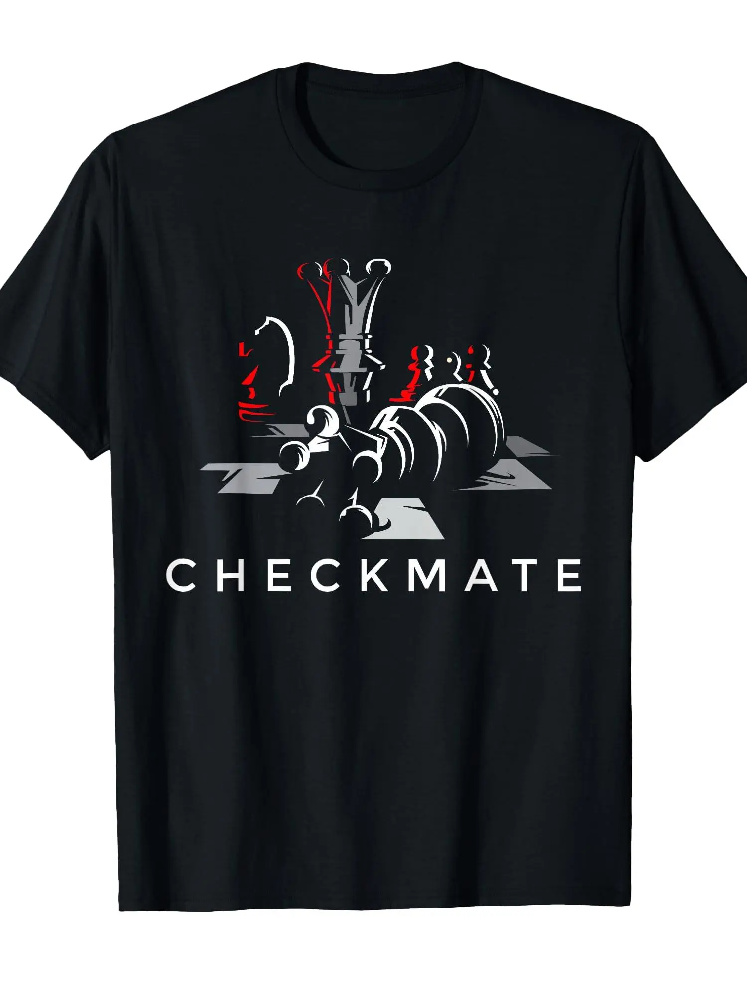 Cool Chess Checkmate Novelty Graphic T-Shirts And unisex soft cotton short sleeve t shirt, vintage graphic casual tee for men women teens, perfect birthday holiday gift for camping travel gym daily street casual wear