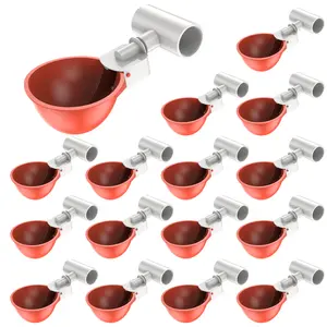 Chicken Waterer Cup Set Chicken Drinking Bowl Poultry Water Cup Automatic Chicken Waterer Cup Drinking Bowls Water Dispenser